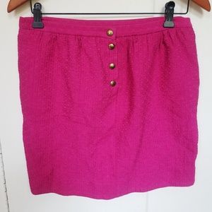 Buttoned miniskirt w pewter buttons